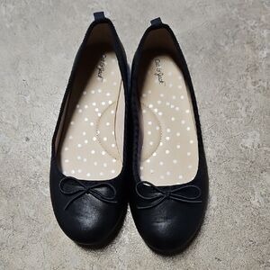Cat & Jack Girls Black Flats